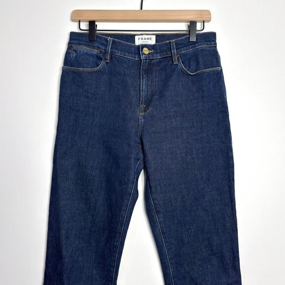 FRAME Le High Straight Jeans in Bronx Chew - Picture 2 of 9